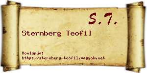 Sternberg Teofil névjegykártya